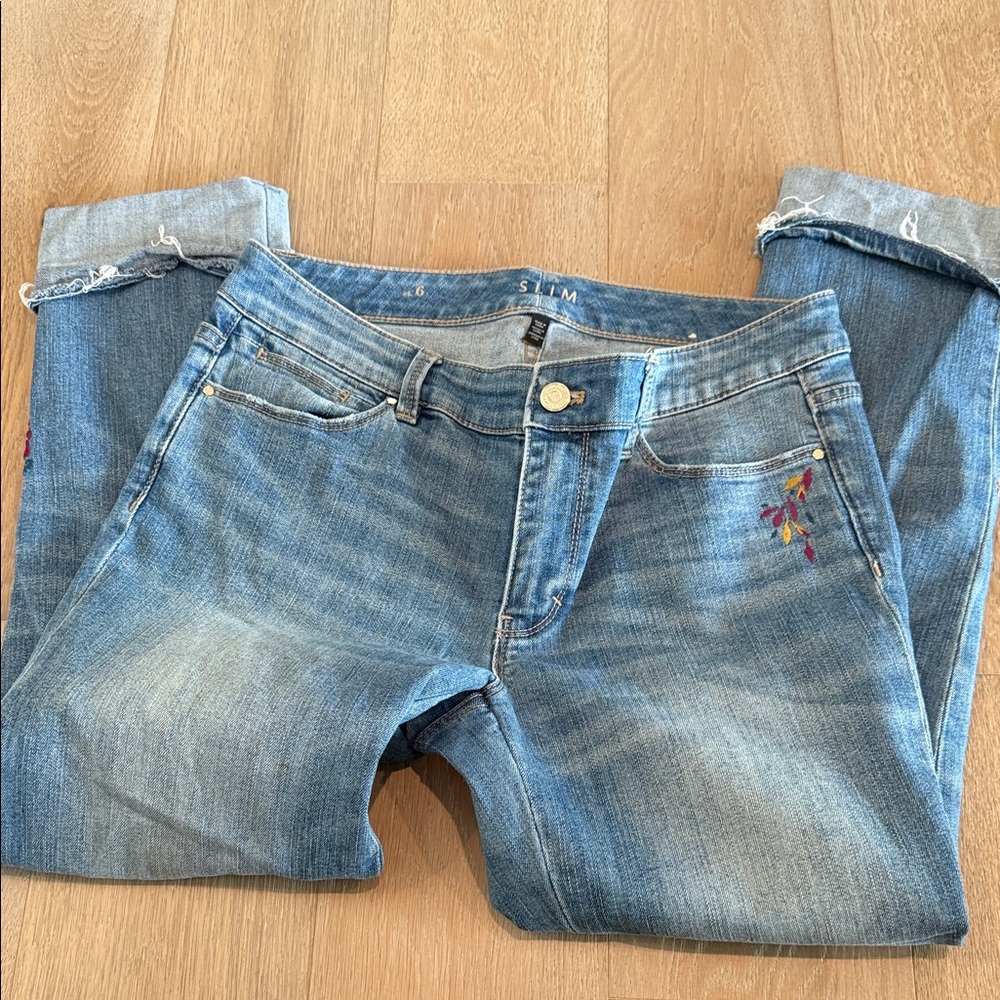 Embroidered Blue Jeans - Picture 4 of 7